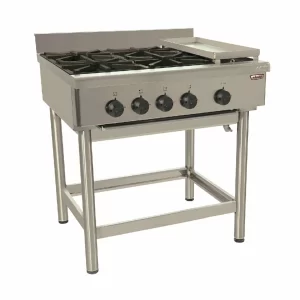 Anafe 4 platos 300×300 mm + plancha churrasquera