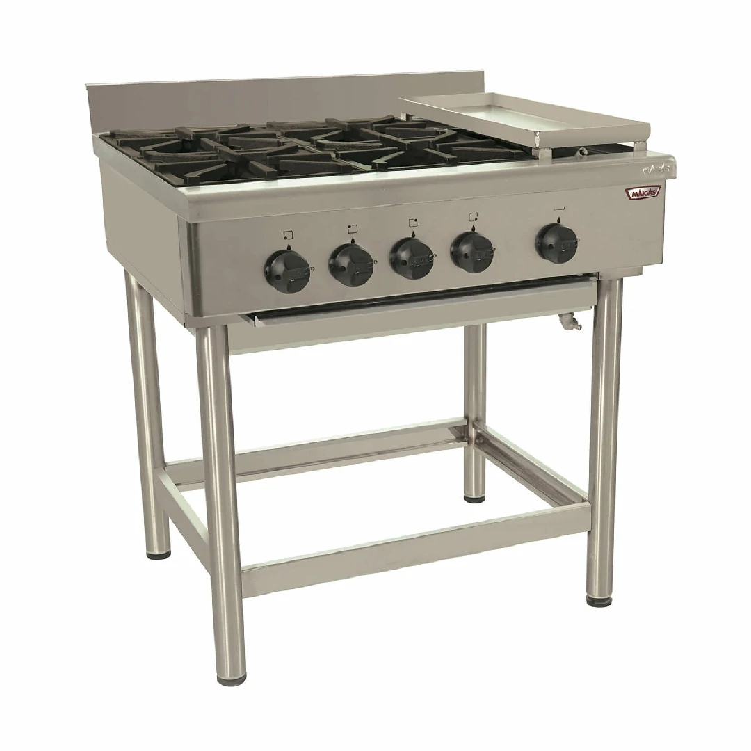 Anafe 4 platos 300×300 mm + plancha churrasquera