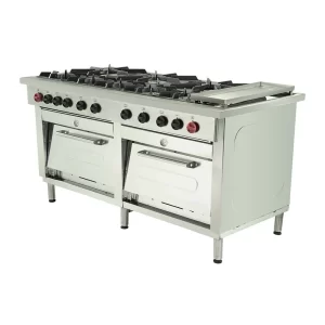 Cocina 8 platos, 2 hornos, plancha churrasquera