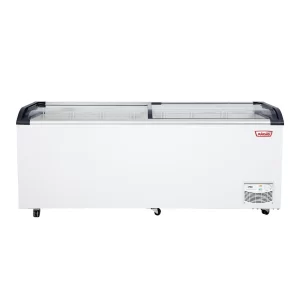 Congeladora isla tapa de vidrio curvo 654 Lts