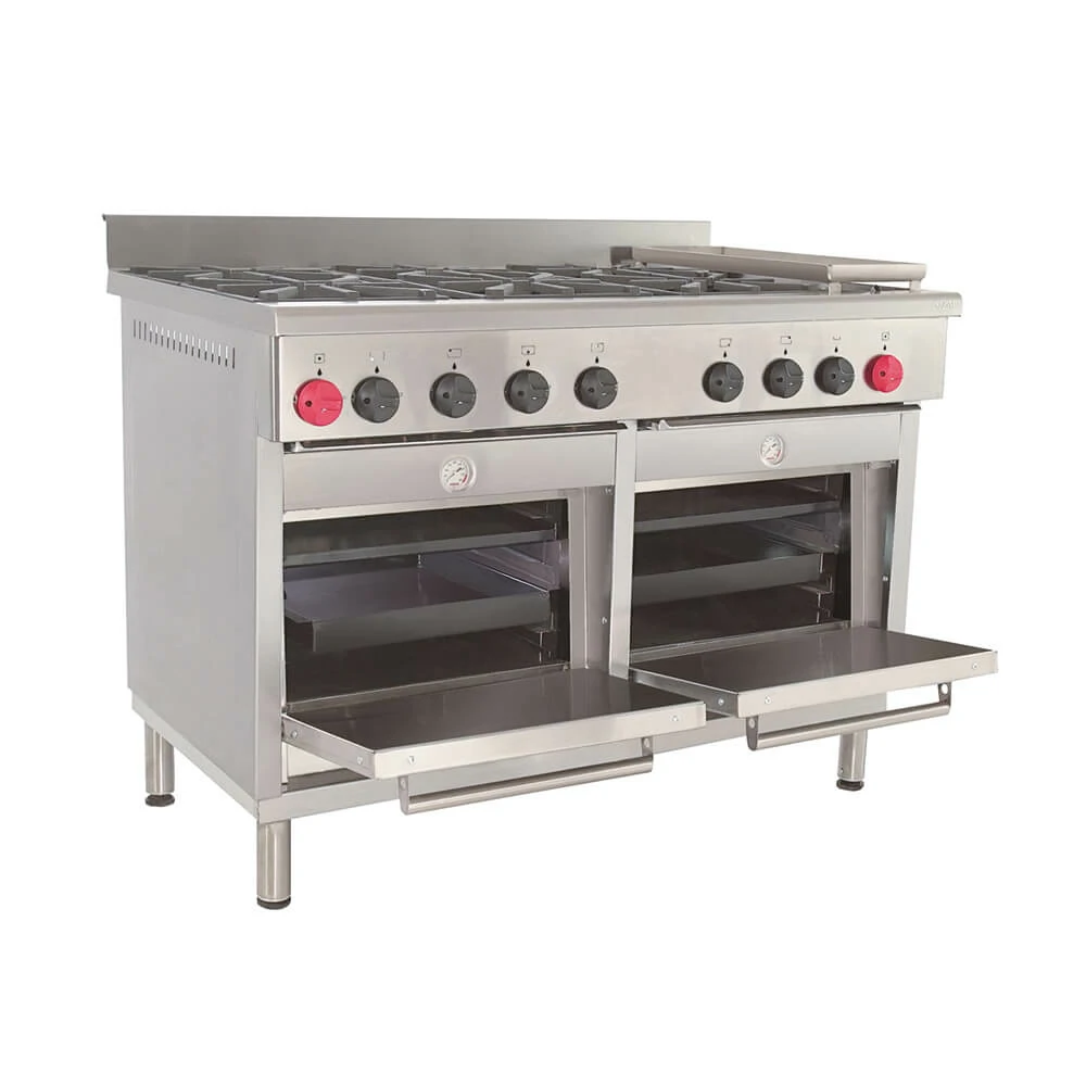 Cocina 6 platos 2 hornos, 1 plancha churrasquera